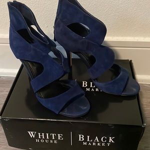 White Black Heels Size 8.5